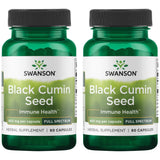 Swanson cumin noir en bouteille avec 60 capsules, soutien potentiel au système immunitaire.