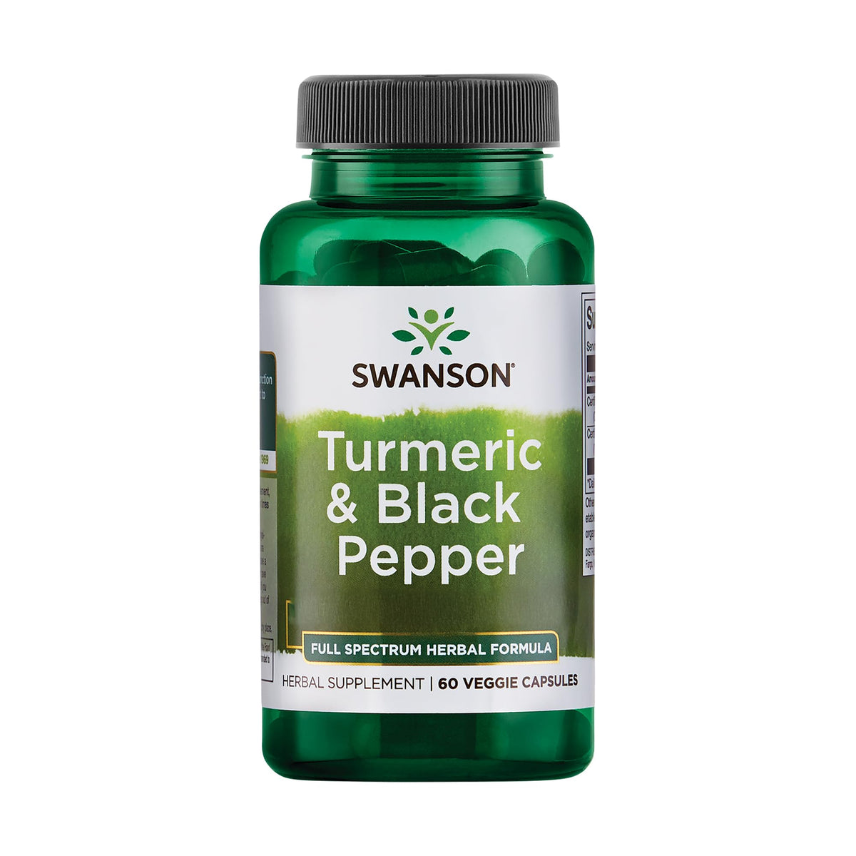 Swanson Curcuma et Poivre Noir : capsules favorisant la biodisponibilité et le soutien digestif.