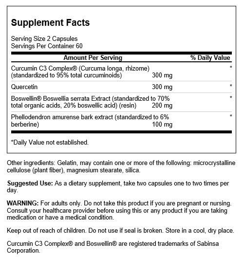 Swanson Curcumin C3 Complex, capsules faciles à avaler, potentiel soutien musculaire et flexibilité