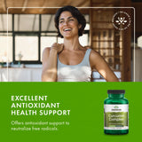 Bouteille Swanson Curcumin Complex sur planche, mise en scène domestique.