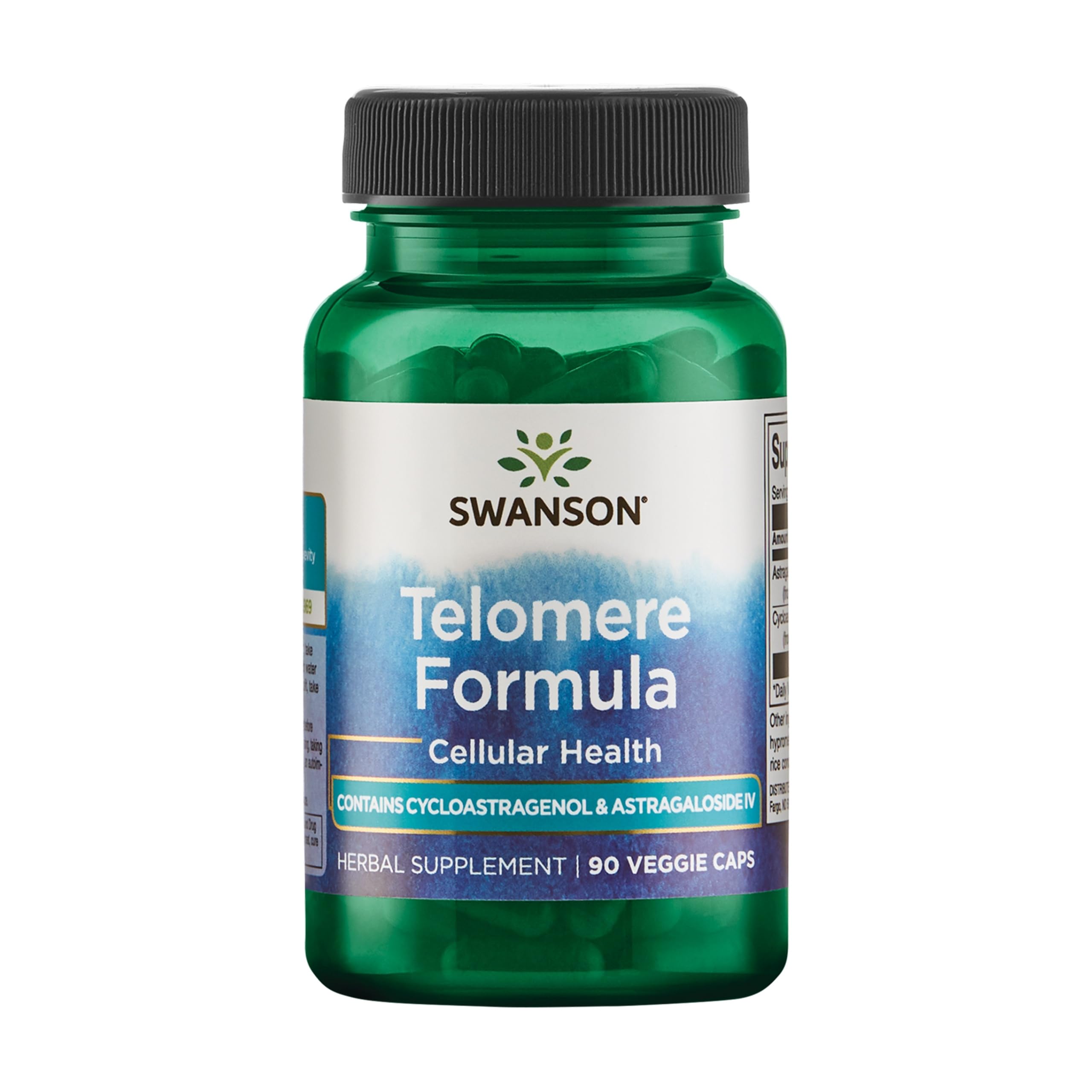 Swanson Cyclocell Telomere Formule boîte visible, présentation vegan pratique.