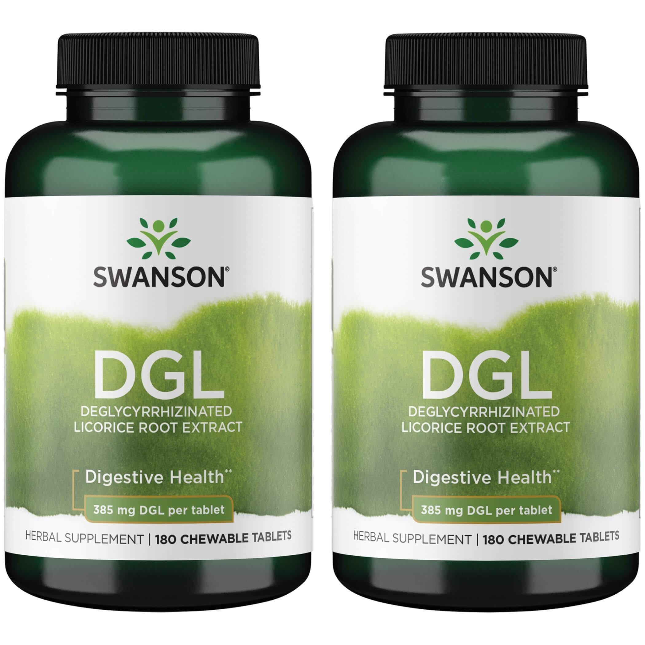 Swanson DGL réglisse, bouteille montrant le produit, soutien digestif potentiel au quotidien
