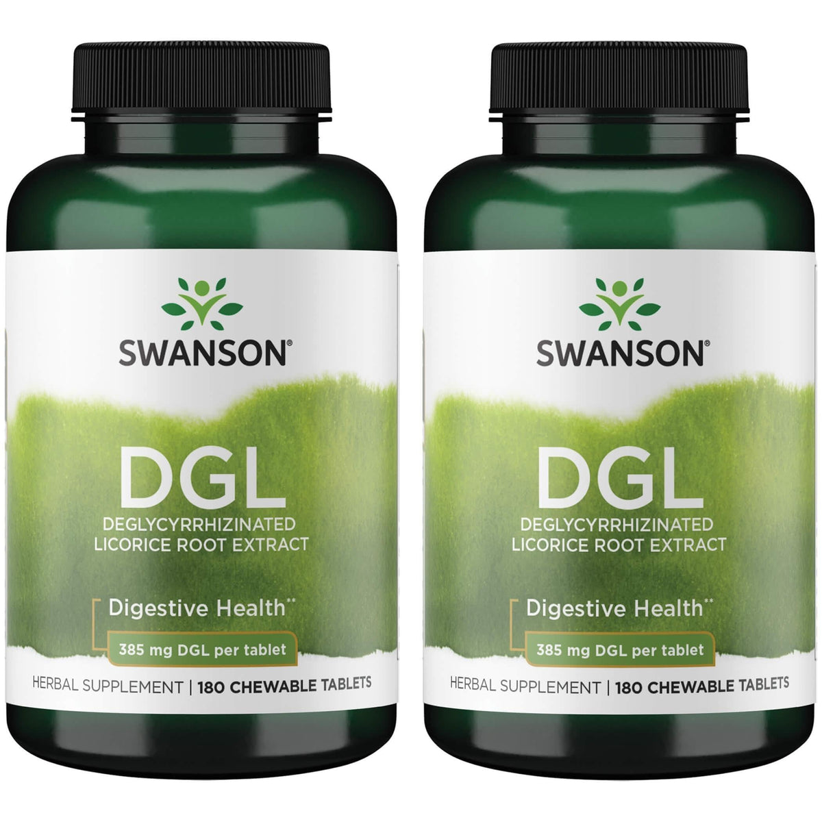 Swanson DGL réglisse, bouteille montrant le produit, soutien digestif potentiel au quotidien