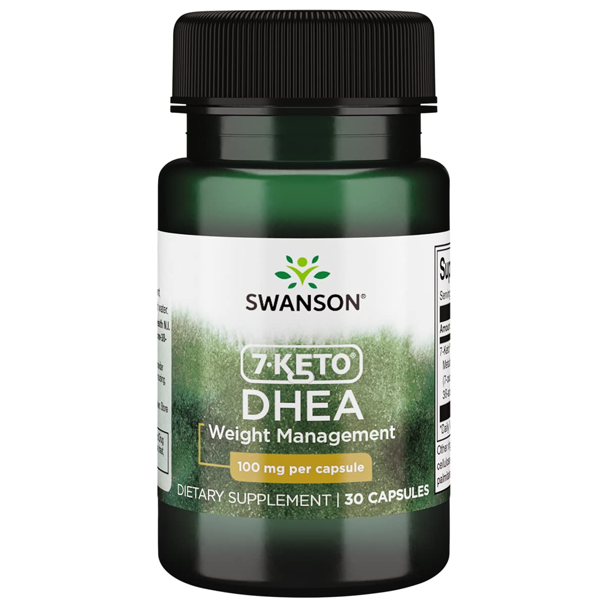 Swanson Diet 7-Keto DHEA 100 mg, bouteille, soutien potentiel perte de poids sans stimulant