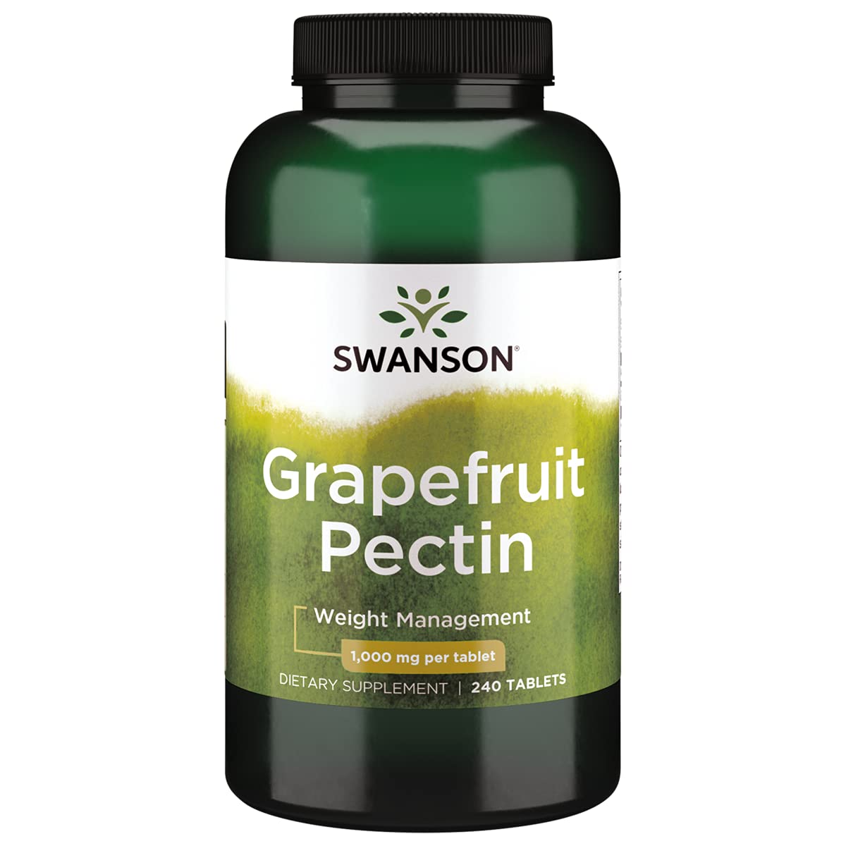 Swanson Diet Pectine de Pamplemousse, bouteille de comprimés, soutien possible à la satiété.
