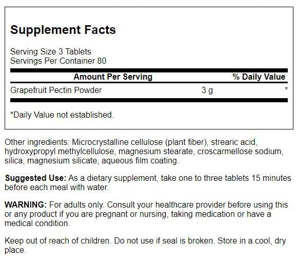 Boîte Swanson Diet Pectine de Pamplemousse, emballage pratique et végan.