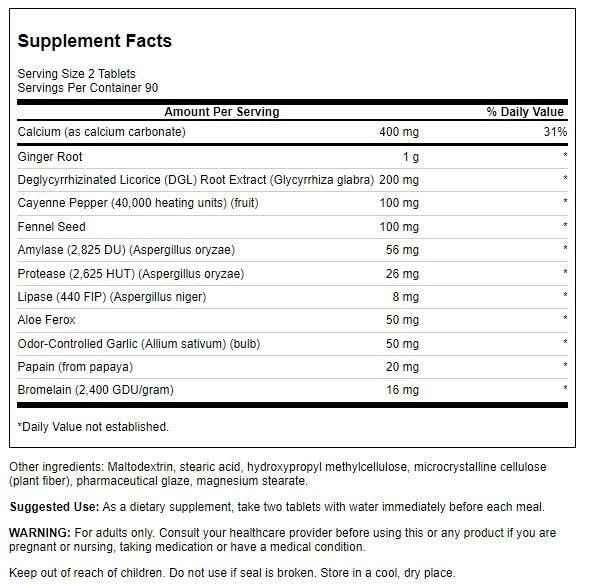Swanson Essentiels Digestifs gelules: capsules faciles à avaler pour une digestion harmonieuse.