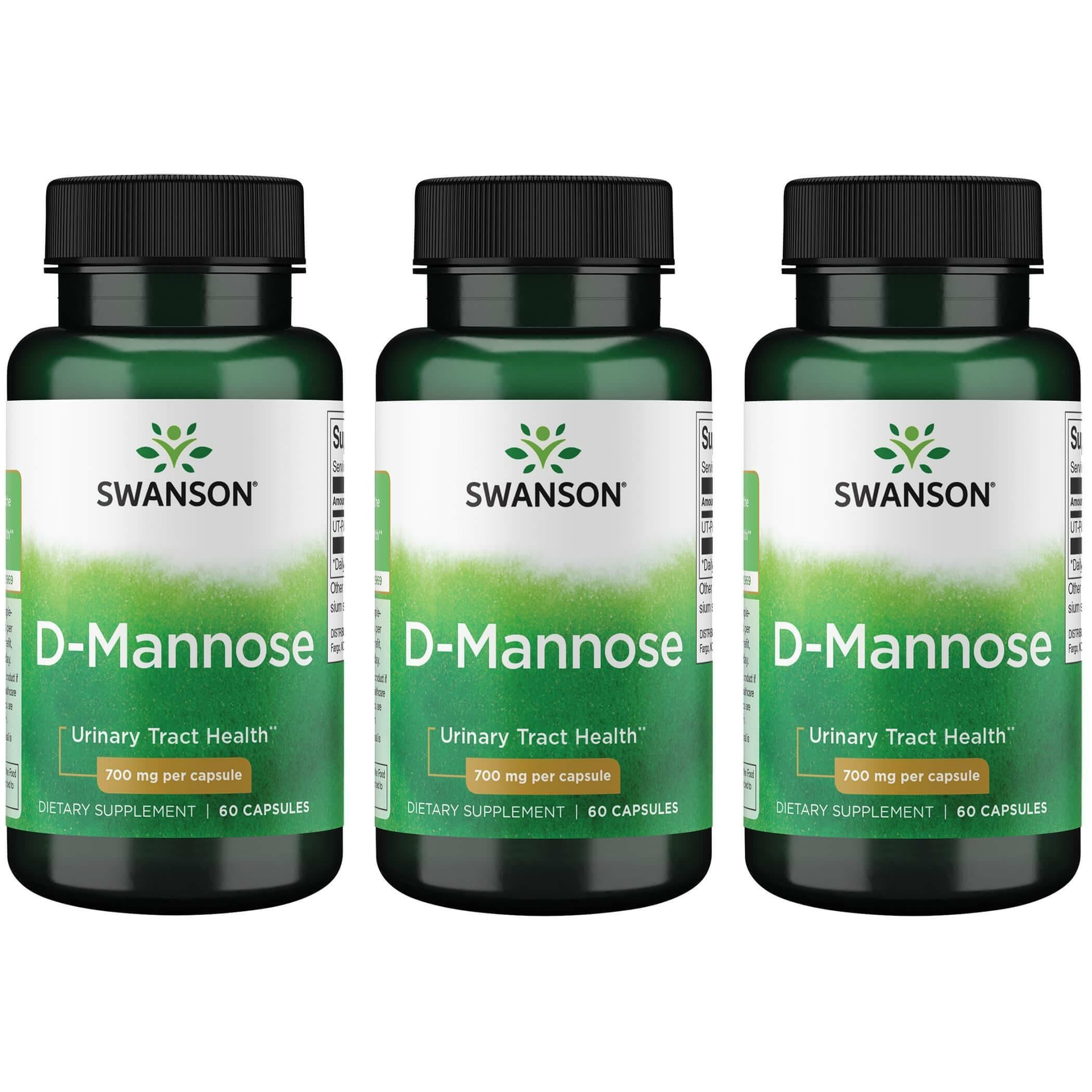 Swanson D-Mannose bouteille 700 mg, soutien santé urinaire.