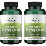 Swanson Dong Quai 530 mg, bouteille de capsules, soutien potentiel du cycle féminin