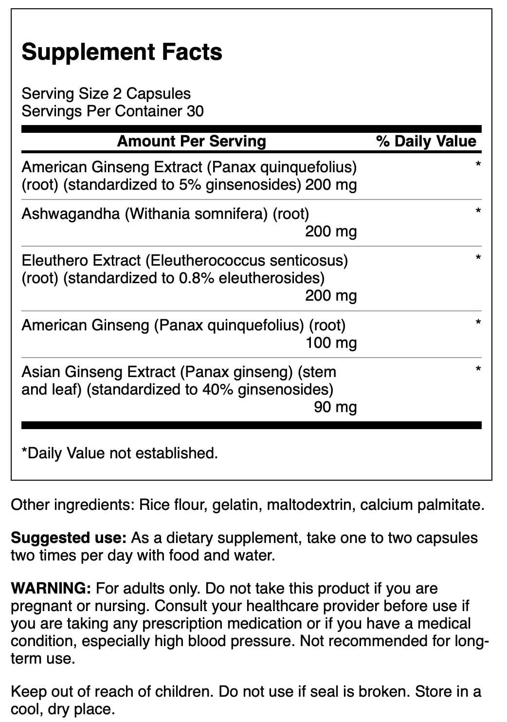Swanson Dual Ginseng Plus gélules, mélange adaptogène pratique à intégrer à votre routine