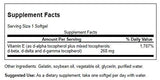 Étiquette Swanson E-400, tocophérols mixtes et informations non-OGM.