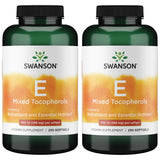 Swanson E-400 Tocophérols mixtes, gelules dans emballage, antioxydant potentiel.