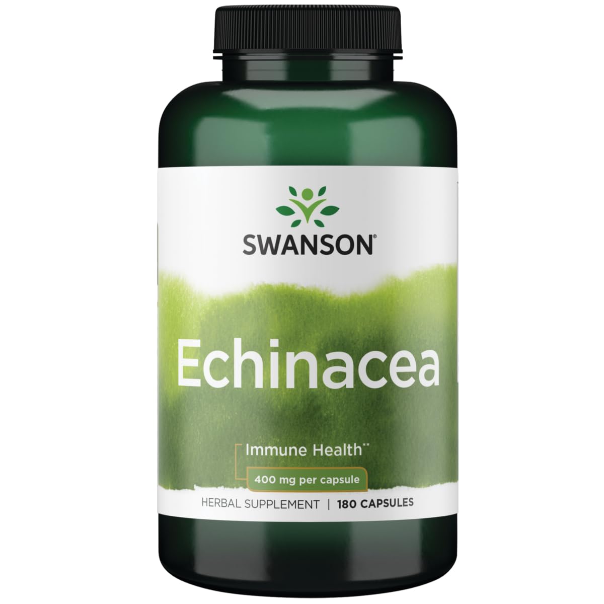Swanson Echinacea 400 mg – bouteille de capsules soutient les défenses naturelles