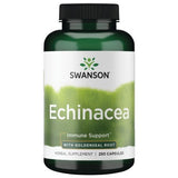 Swanson échinacée goldenseal bouteille ouverte: capsules faciles à prendre.