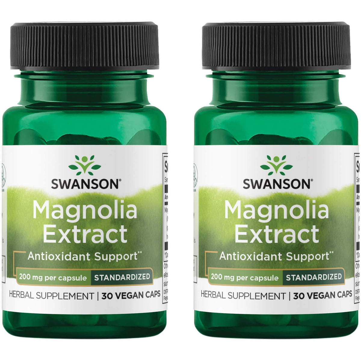Swanson écorce de magnolia - bouteille de capsules vegetales pour le soutien digestif potentiel.