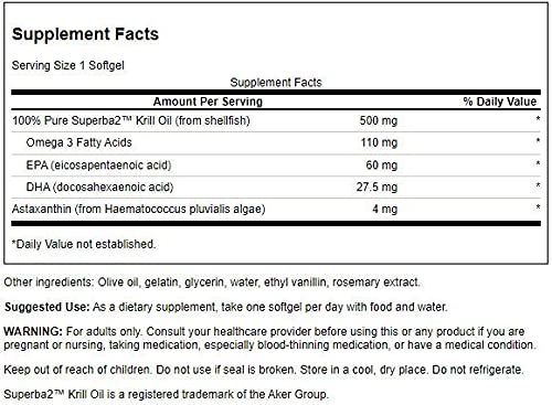 Swanson EFA Krill Oil & Astaxanthin, gélules — capsules faciles à avaler.