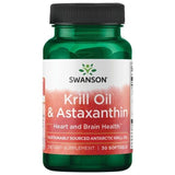 Swanson EFA Krill Oil & Astaxanthin, emballage conforme aux standards BPF pour la qualité.