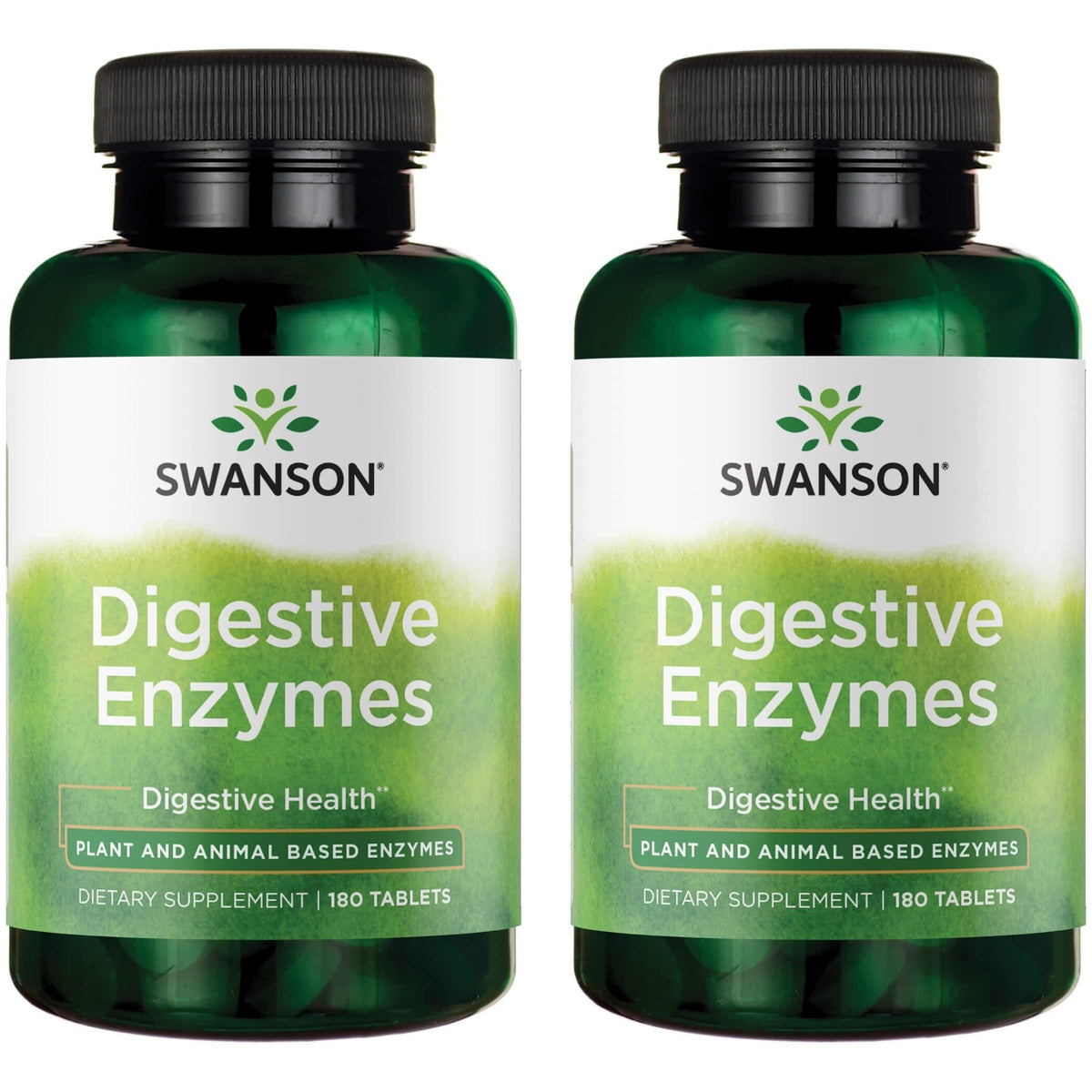 Swanson Enzymes Digestives — bouteille, soutien potentiel à la digestion et à l'absorption.