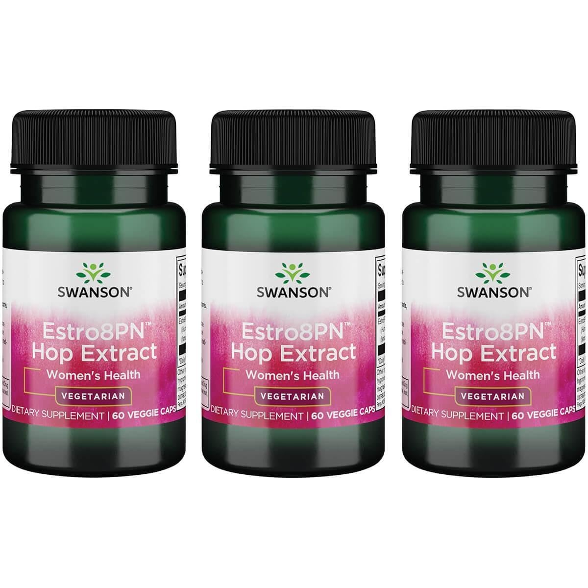 Swanson Estro8Pn extrait de houblon, bouteille de 60 capsules végétales, soutien potentiel pendant la ménopause
