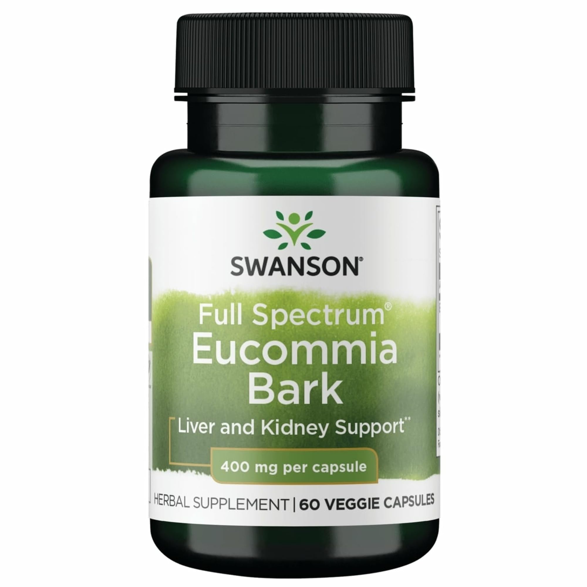 Capsules Swanson Écorce d'Eucommia : soutien potentiel à la vitalité quotidienne.