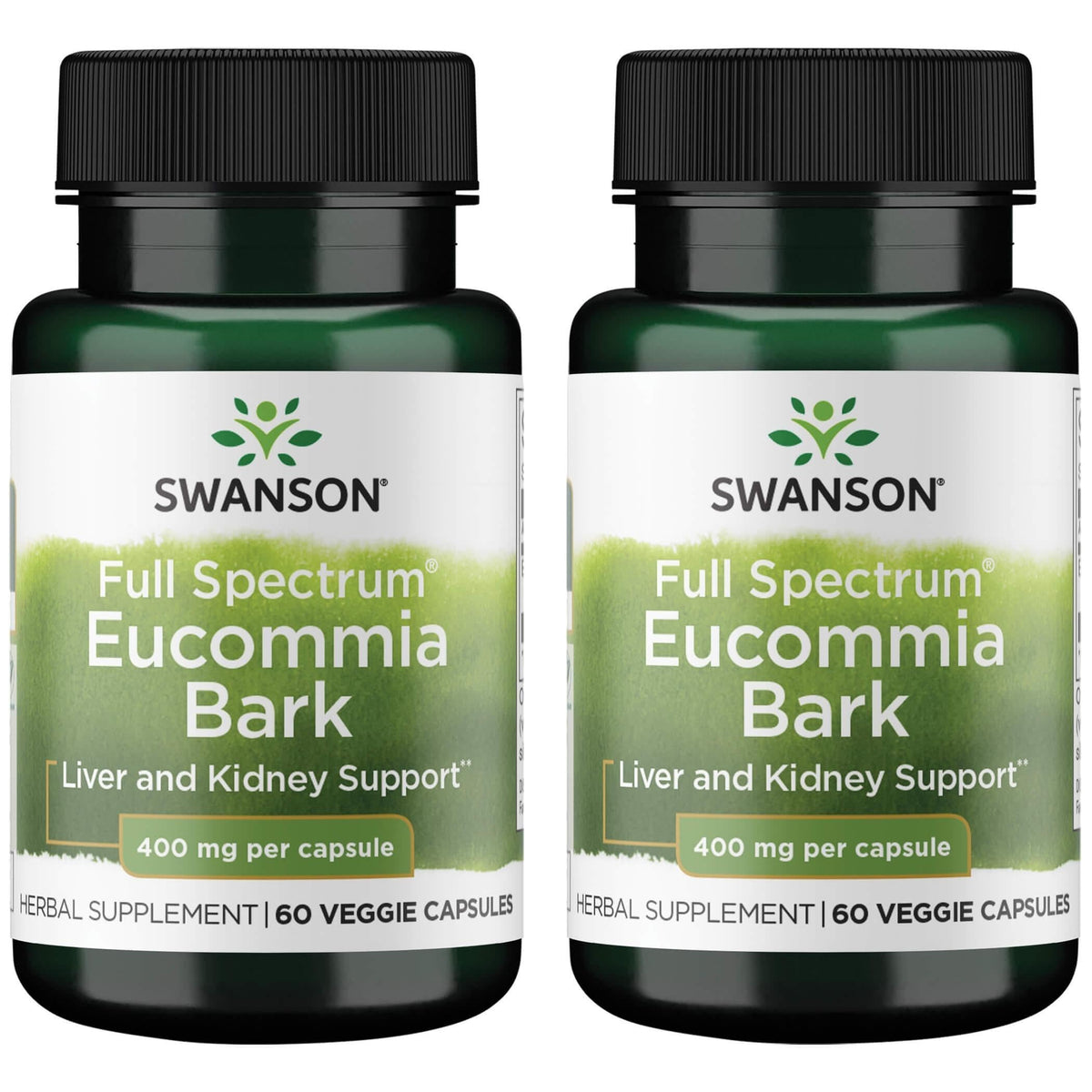 Swanson Écorce Eucommie 400 mg – gélules végétales pour soutien énergie et vitalité.