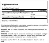 Swanson Extrait d’asperges, usage quotidien en gélules végétales pour le bien-être global.