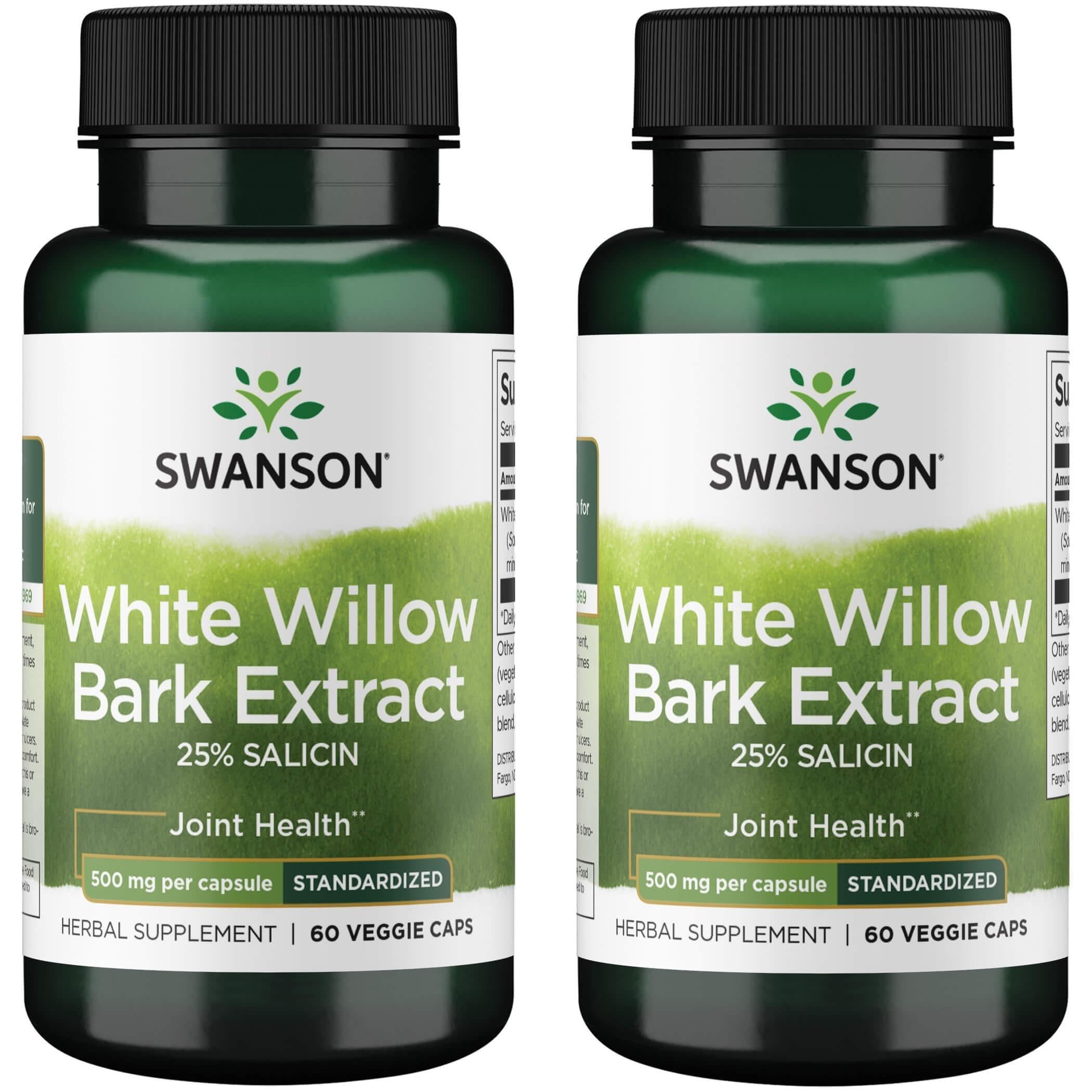 Swanson Extrait d’écorce de saule blanc, capsules végétales, soutien articulations et confort musculaire.