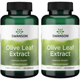 Capsule Swanson Extrait feuille d'olivier en bouteille et étiquette.