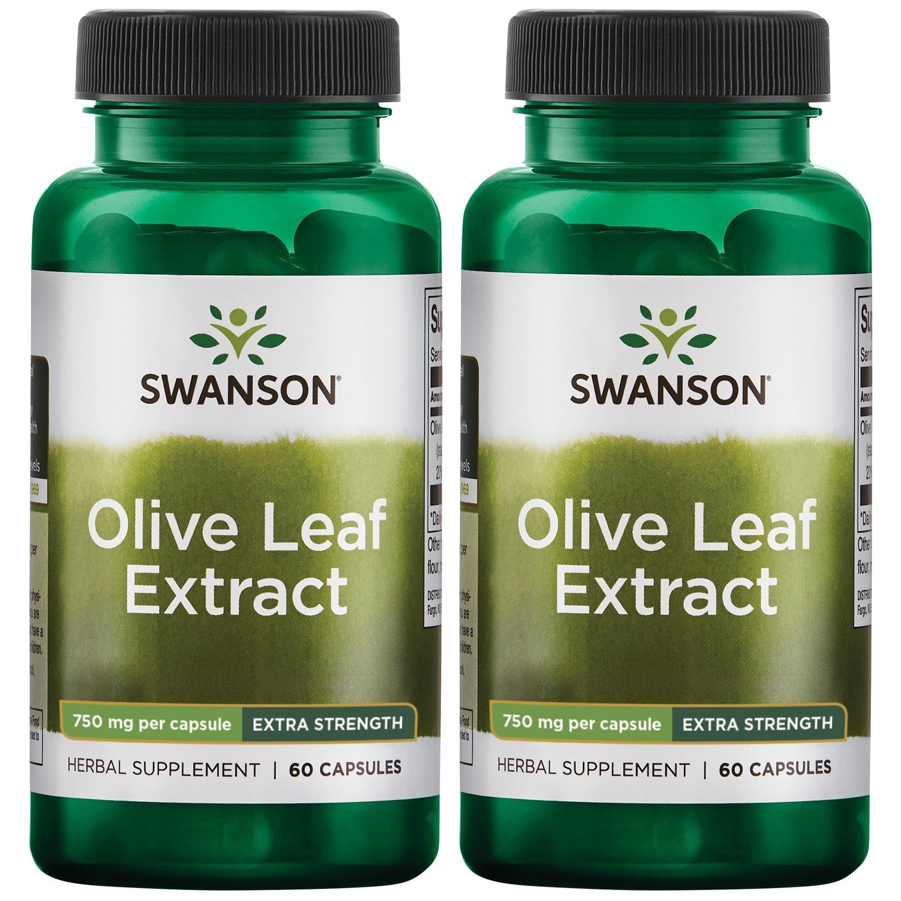 Swanson Extrait Feuille Olivier – capsules, oléuropéine 20% pour un soutien immunitaire potentiel.