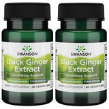 Swanson Extrait Gingembre Noir, bouteille 100 mg, soutien quotidien à la circulation.