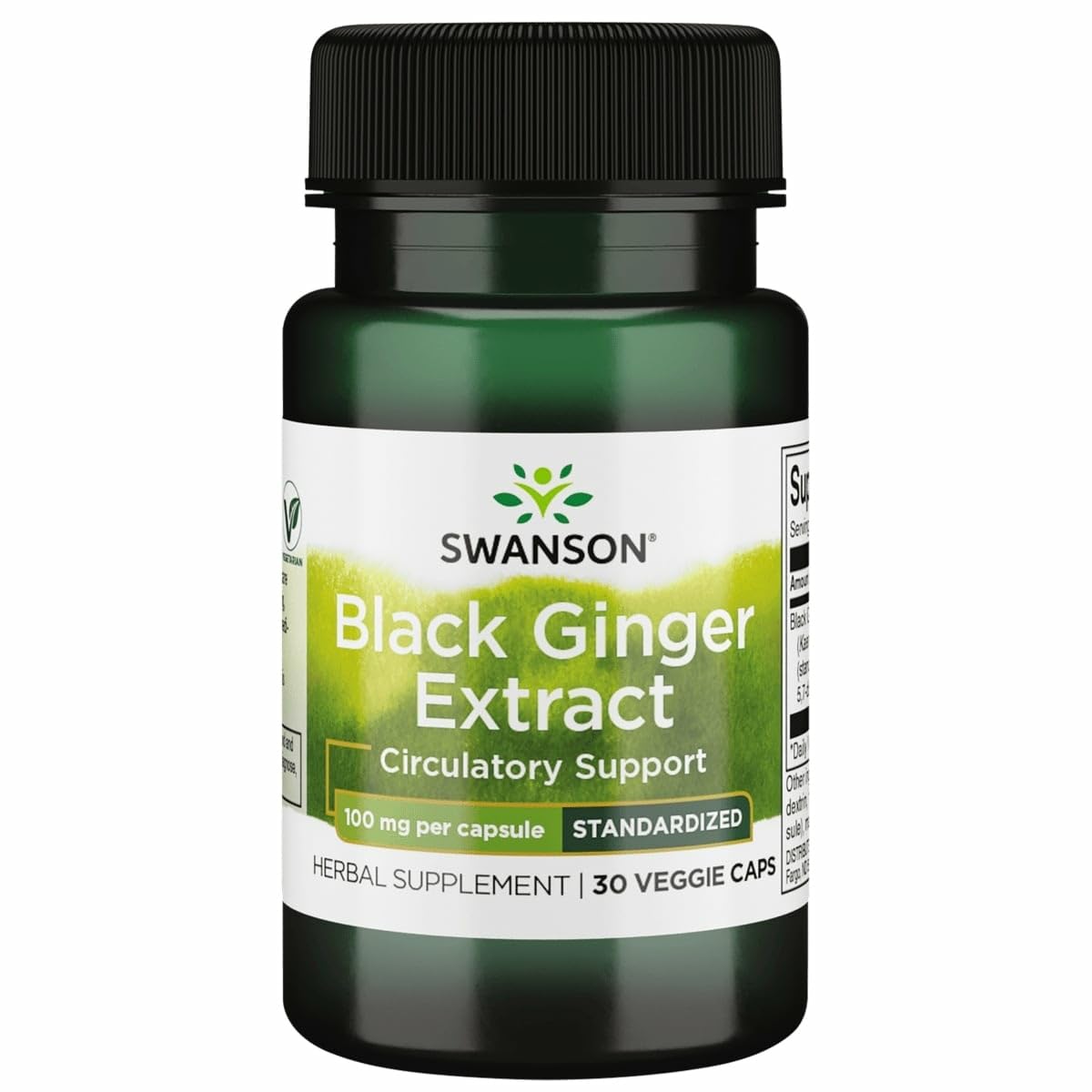 Swanson Gingembre Noir – bouteille: soutien potentiel à la vitalité quotidienne