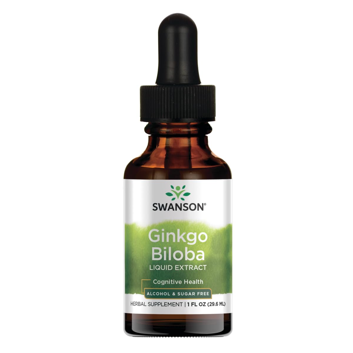 Swanson Ginkgo Biloba en bouteille, extrait liquide sans alcool, prêt à l'emploi