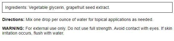 Swanson Extrait liquide de graines de pamplemousse, usages cosmétiques et domestiques possibles.