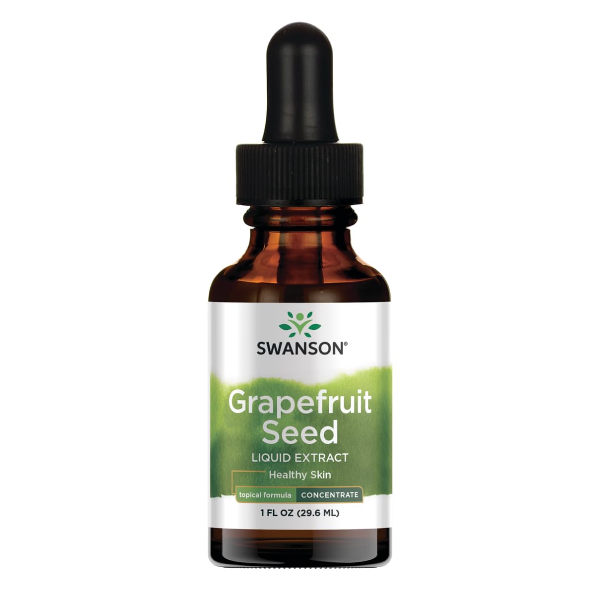 Swanson Extrait liquide de graines de pamplemousse, bouteille 29,6 ml, nettoie en douceur.