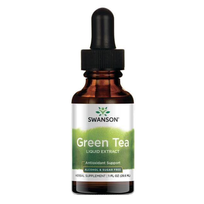Swanson Extrait liquide thé vert, gouttes faciles à verser pour la routine.