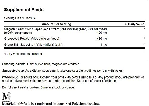 Gélules Swanson Meganat image et concentration polyphénols 9%