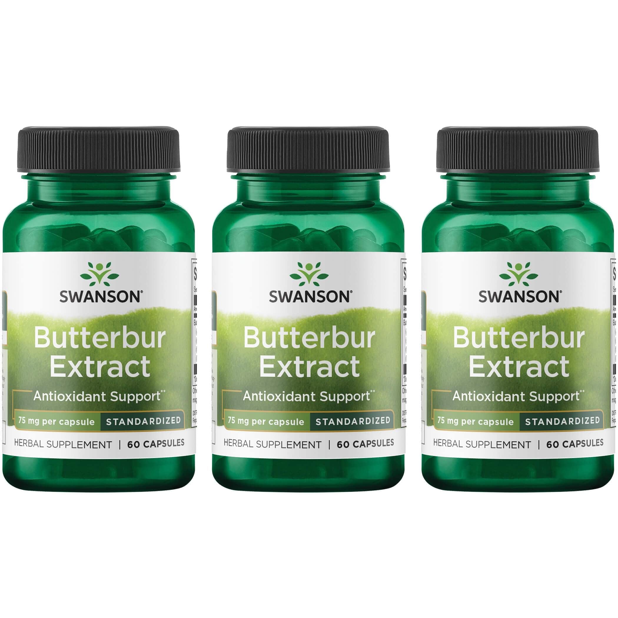 Swanson pétasite 75 mg en capsules - utilisation quotidienne facile