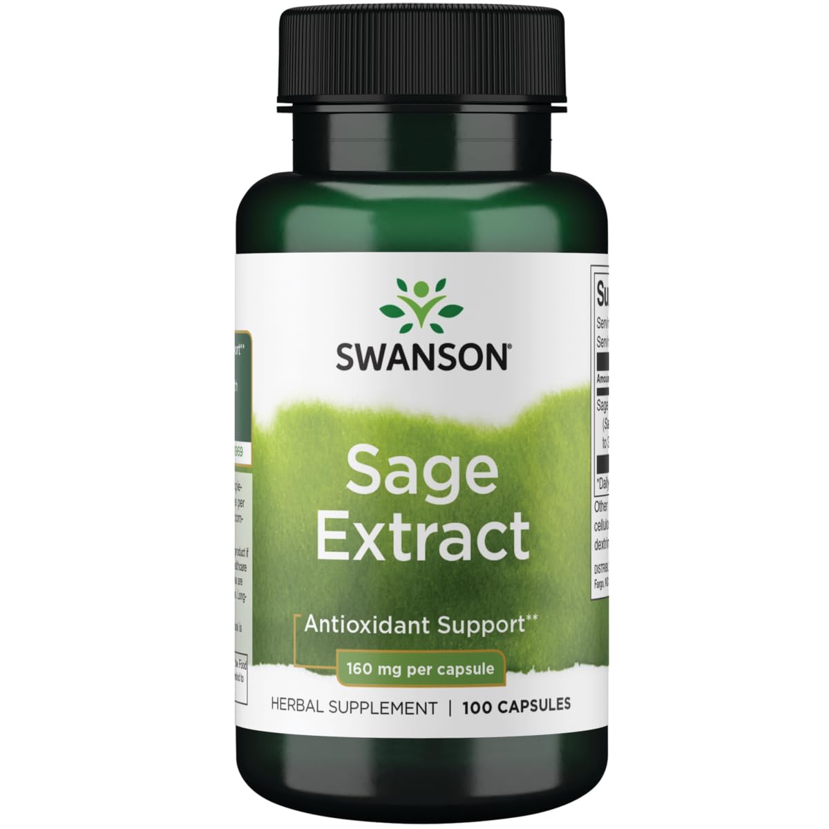 Swanson Extrait de sauge – Bouteille, soutien bien-être général et protection naturelle.