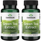Swanson Extrait Thé Vert 500 mg, bouteille, soutien énergie et métabolisme.