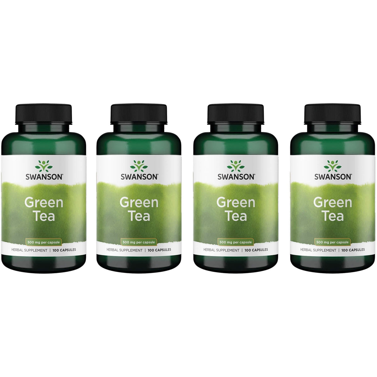 Swanson Extrait Thé Vert, pelule 500 mg – énergie légère et antioxydants potentiels.
