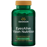 Gélules Swanson EyesAlive en bouteille 120 capsules, soutien potentiel à la vision.