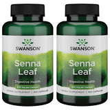 Swanson Senna feuille – bouteille affichant les 100 capsules et soutien potentiel du transit