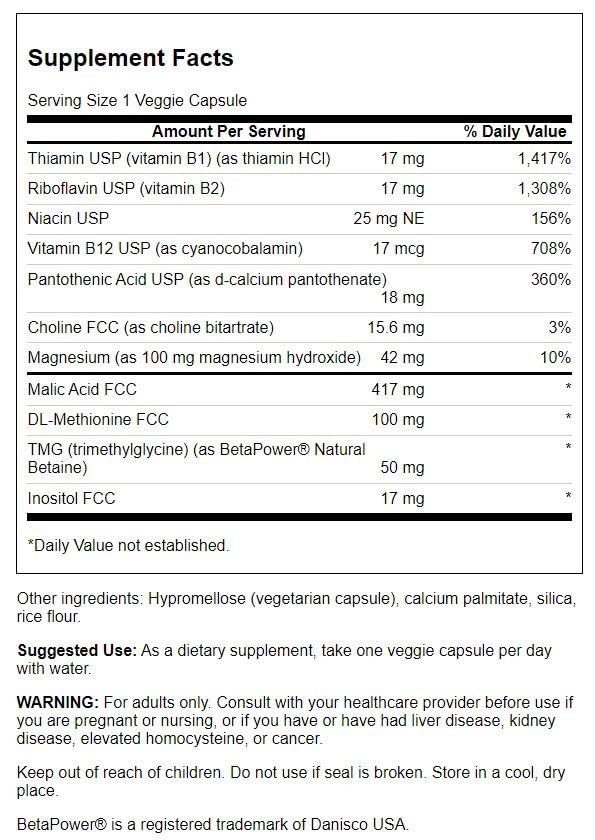 Swanson Fibro Essentials: etiquette nutritionnelle affichant les avantages potentiels pour le confort neuromusculaire.