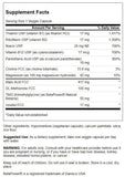 Swanson Fibro Essentials: etiquette nutritionnelle affichant les avantages potentiels pour le confort neuromusculaire.