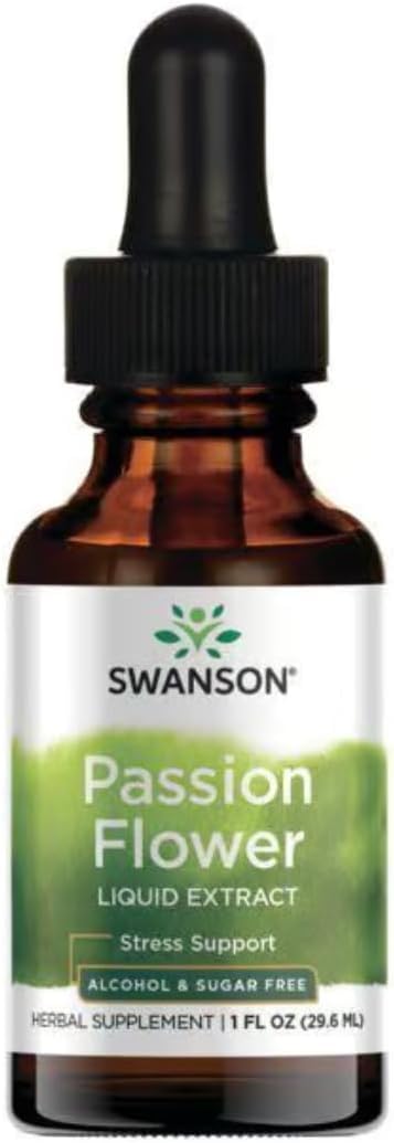 Swanson Fleur de Passiflore Liquide – bouteille pratique de 30 ml pour routine calme
