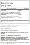 Swanson flux sanguin: étiquette sans gluten et formulations claires.