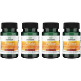 Swanson Folate gélules véganes Pack4, soutien potentiel à la formation des globules rouges.