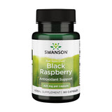 Swanson Framboise Noire — flacon dosage, soutien bien-être général via flavonoïdes et vitamine C.