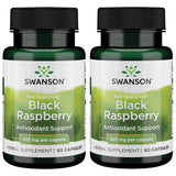 Swanson framboise noire en gélules, source naturelle de flavonoïdes et vitamine C pour le bien-être.