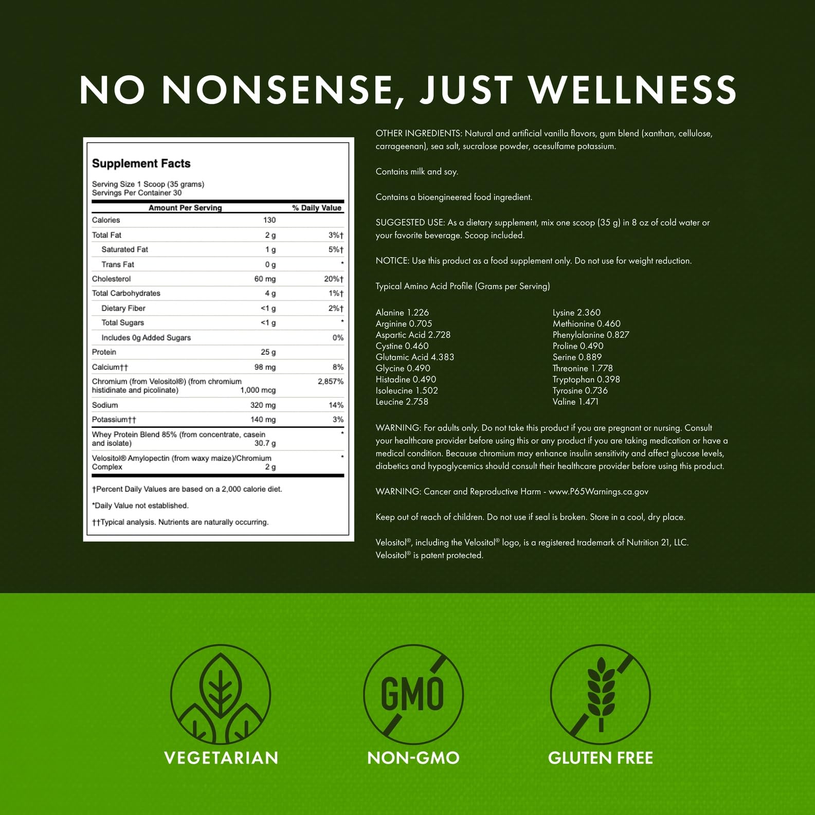 Swanson Full Potential Whey Vanille - mélange eau-lait: goût onctueux et apport protéique pratique.